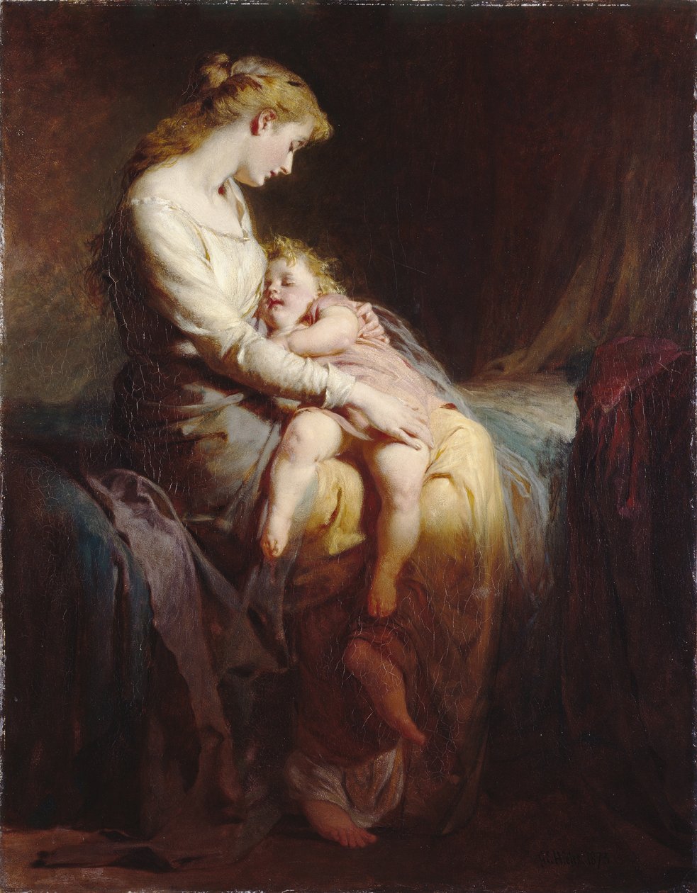 Anya és gyermek alkotó: George Elgar Hicks