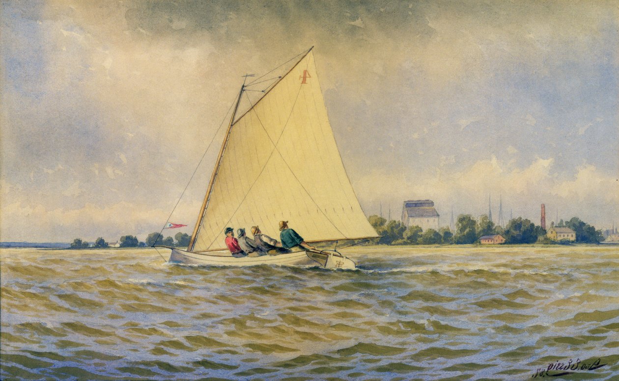 Felhúzva, 1887 (akvarell papíron) alkotó: George Emerick Essig