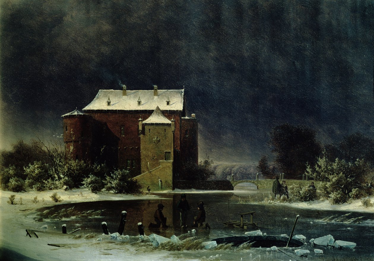 Kísértetház a hóban, 1848 (olaj) alkotó: George Emil Libert