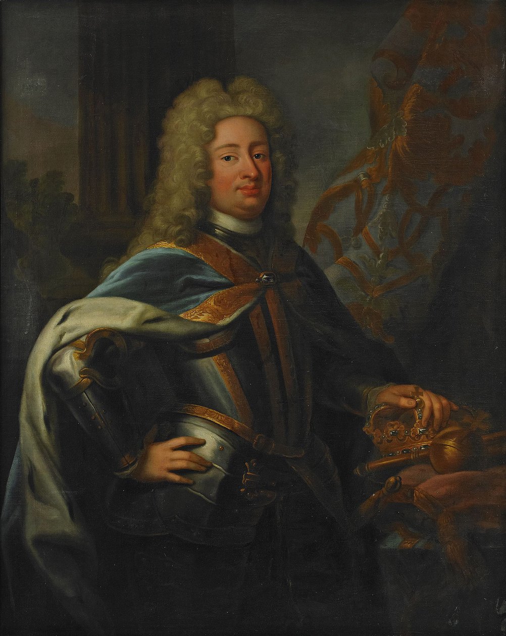 I. Frigyes svéd király portréja 1676-1751 alkotó: George Engelhardt Schroeder
