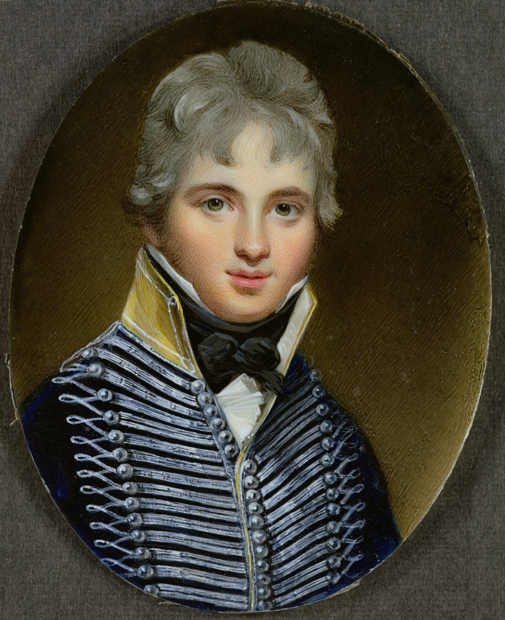 Miniatűr William Howe de Lancey († 1815), Cornet a 17. fénydragúnokban, és 1807-ben Wellingtonban tábori segéd volt. alkotó: George Engleheart