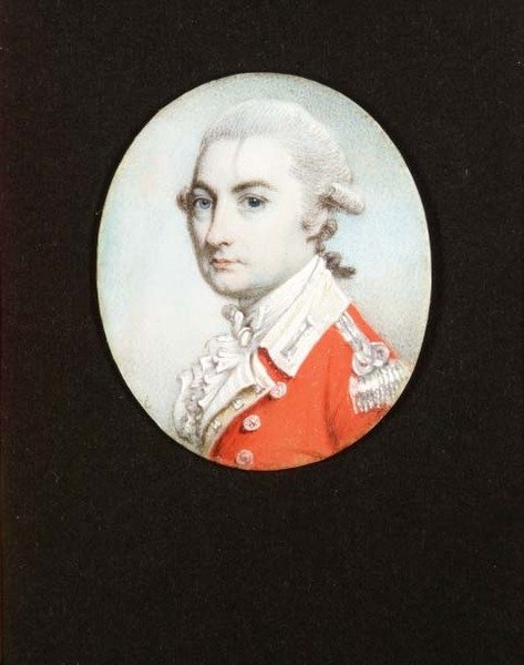 Gyalogsági kapitány miniatűrje, 1780 körül alkotó: George Engleheart