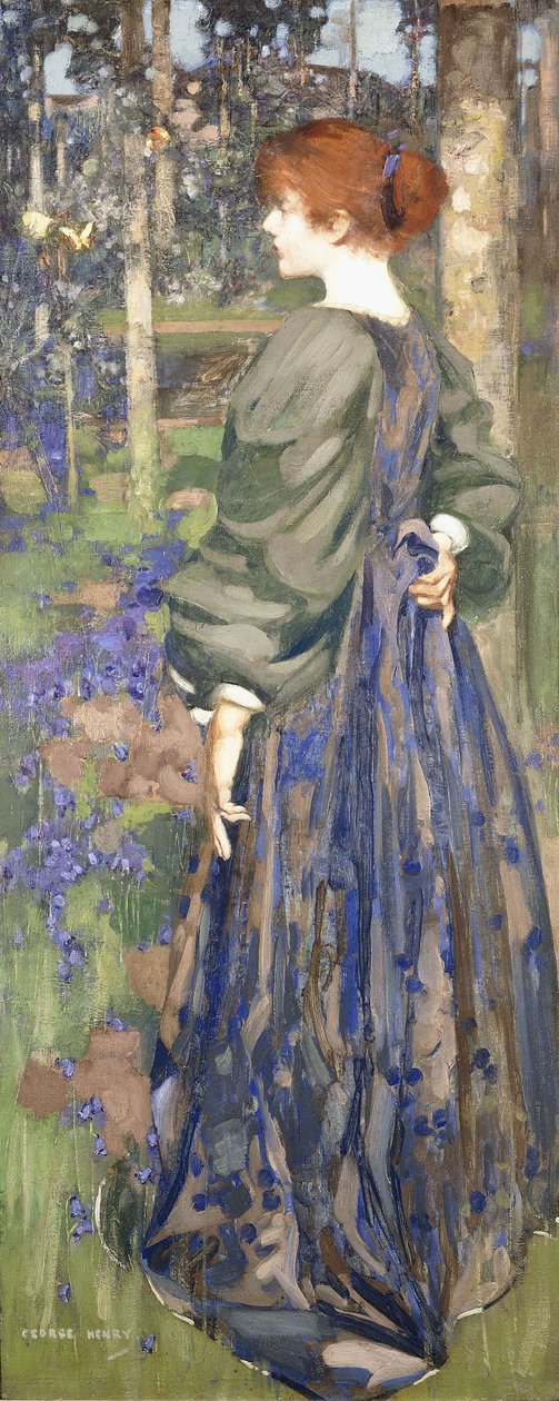 A Bluebell-erdőben alkotó: George F. Henry