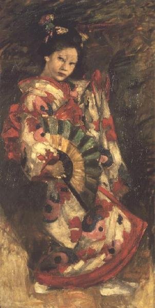Japán lány (olaj, vászon) alkotó: George F. Henry