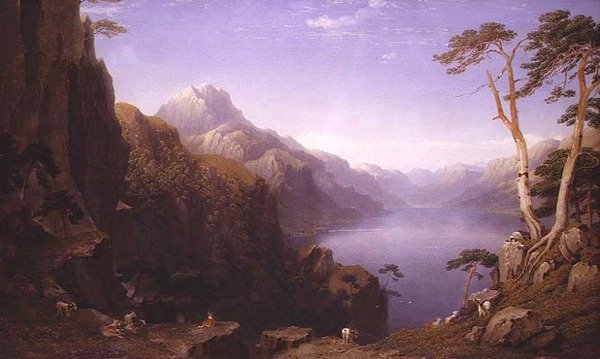 Loch Maree, Ross és Cromarty alkotó: George Fennel Robson