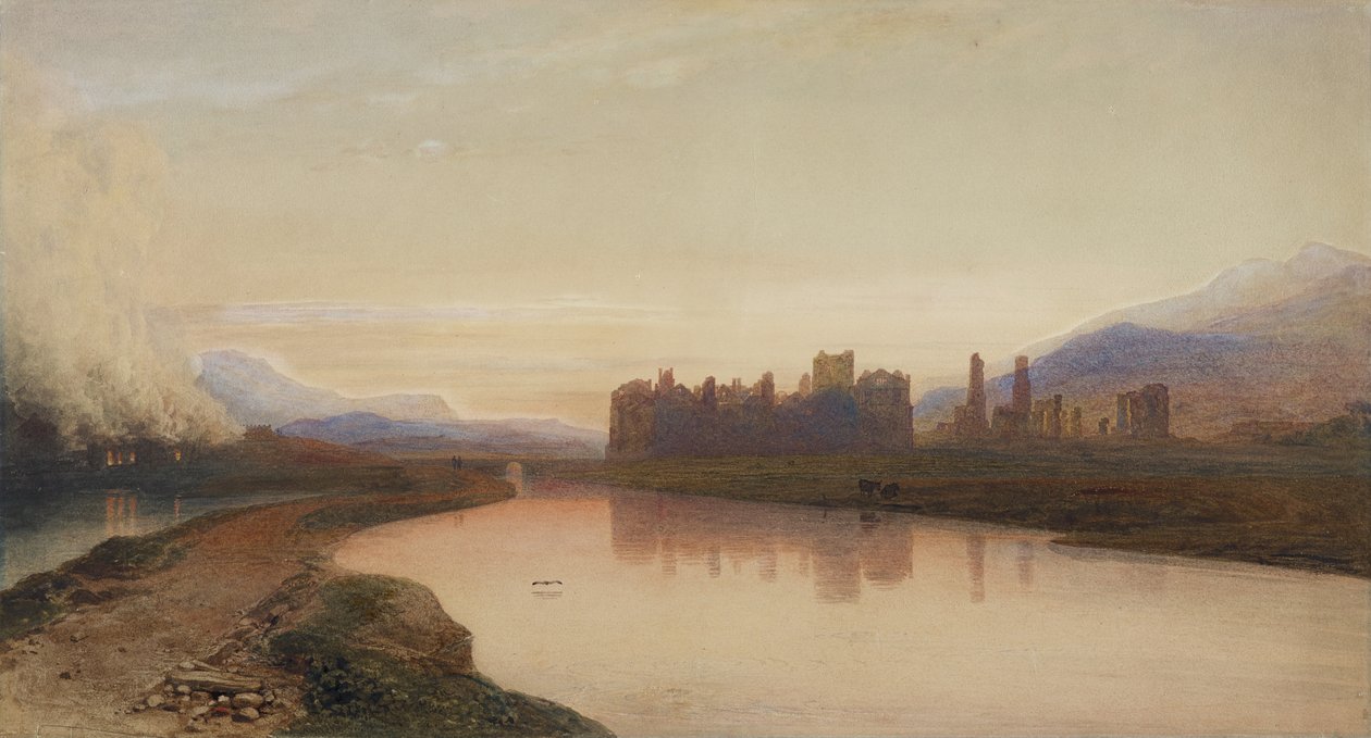 Neath Abbey, Glamorganshire (akvarell papíron) alkotó: George Fennel Robson