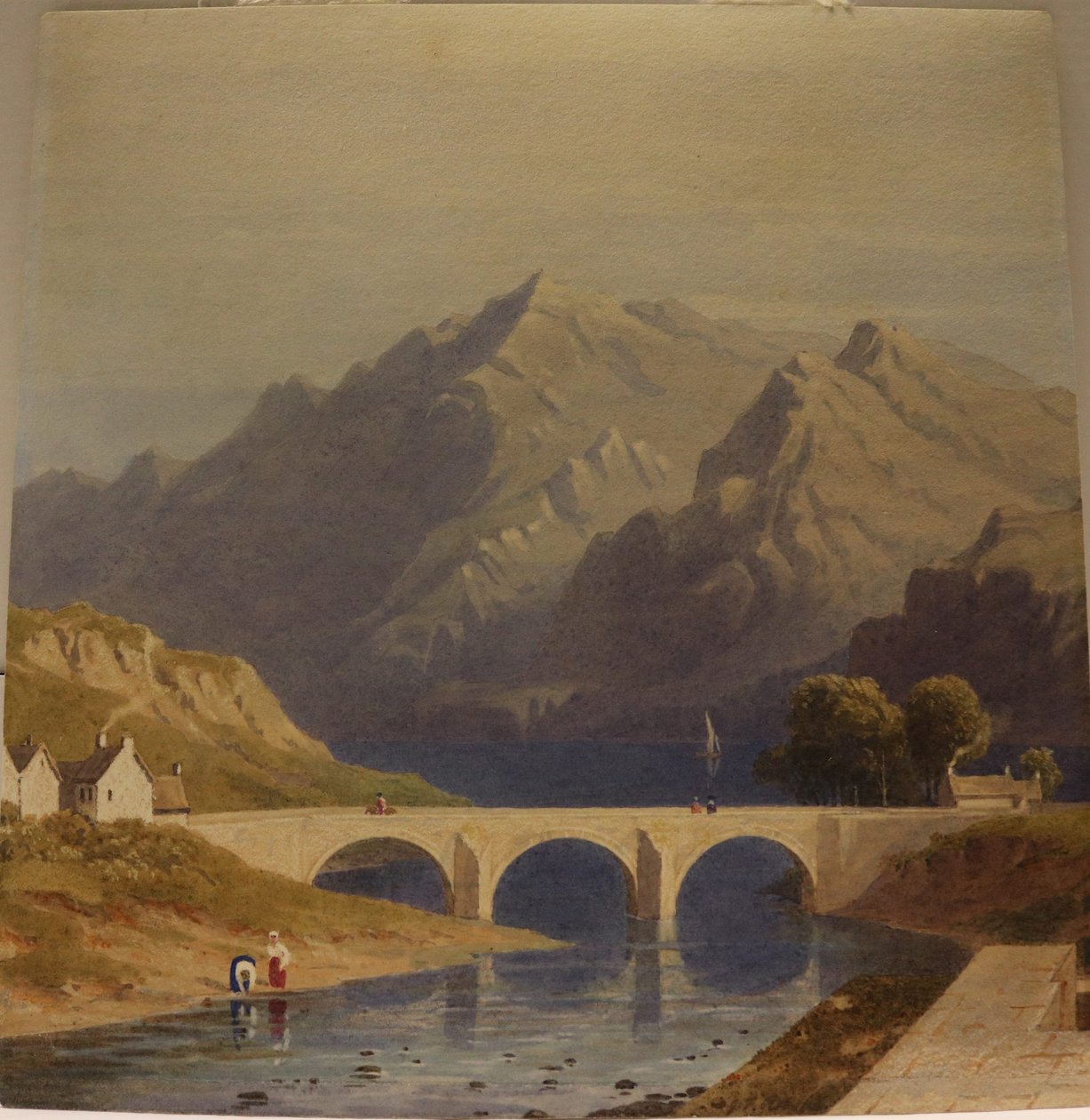 Kilátás Fort Augustusból, Caledonian Canal, 1830 körül (akvarell, papír) alkotó: George Fennel Robson