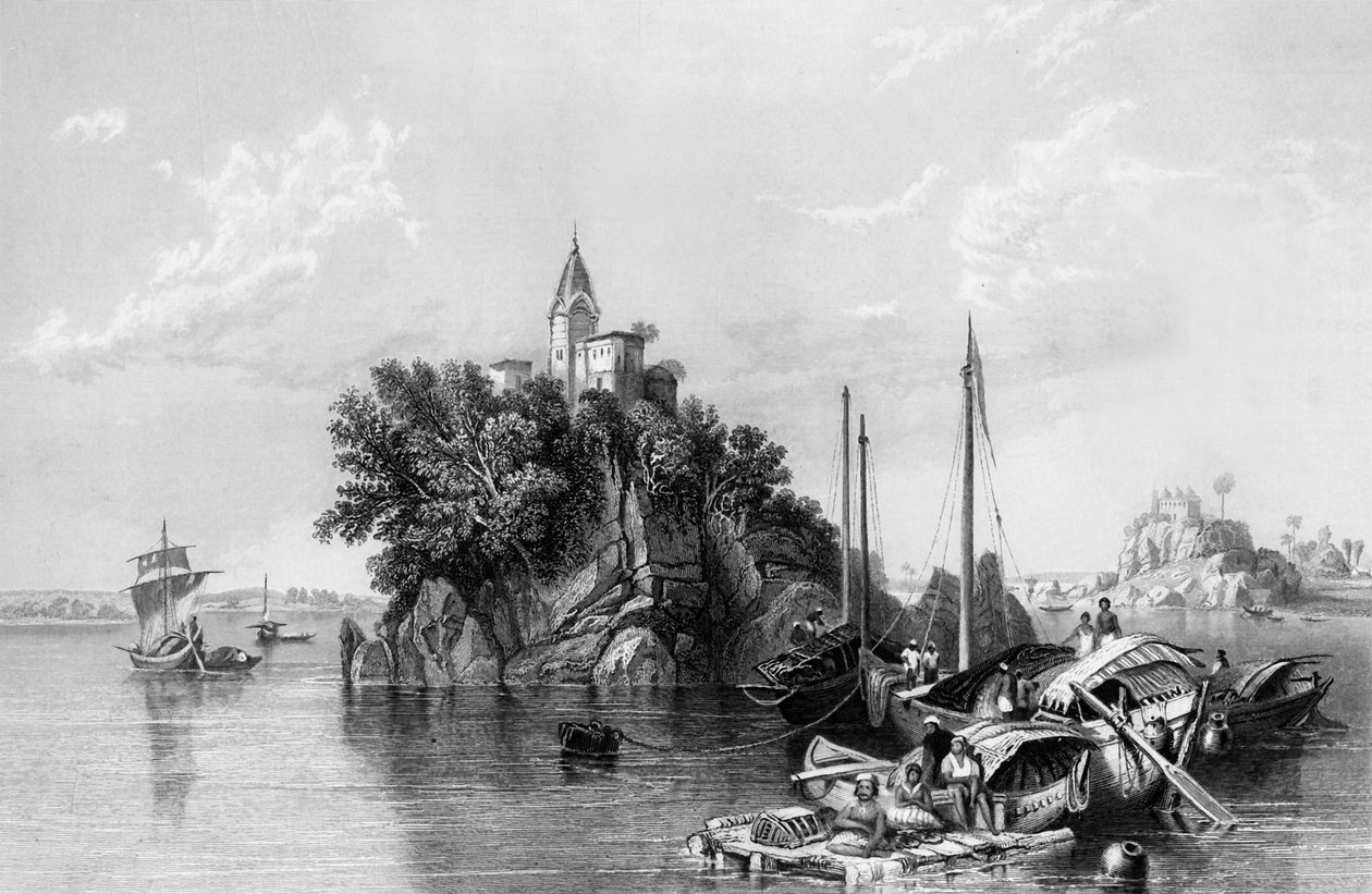 "Janghera, avagy a hamisítványok szikla, a Gangesznél", 1838. alkotó: George Francis White