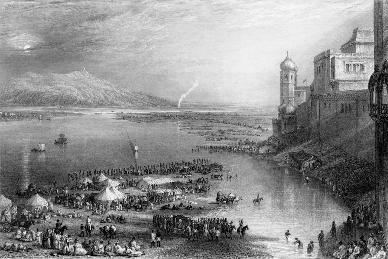 „A Chaut része, Hurdwarban”, 1838. alkotó: George Francis White