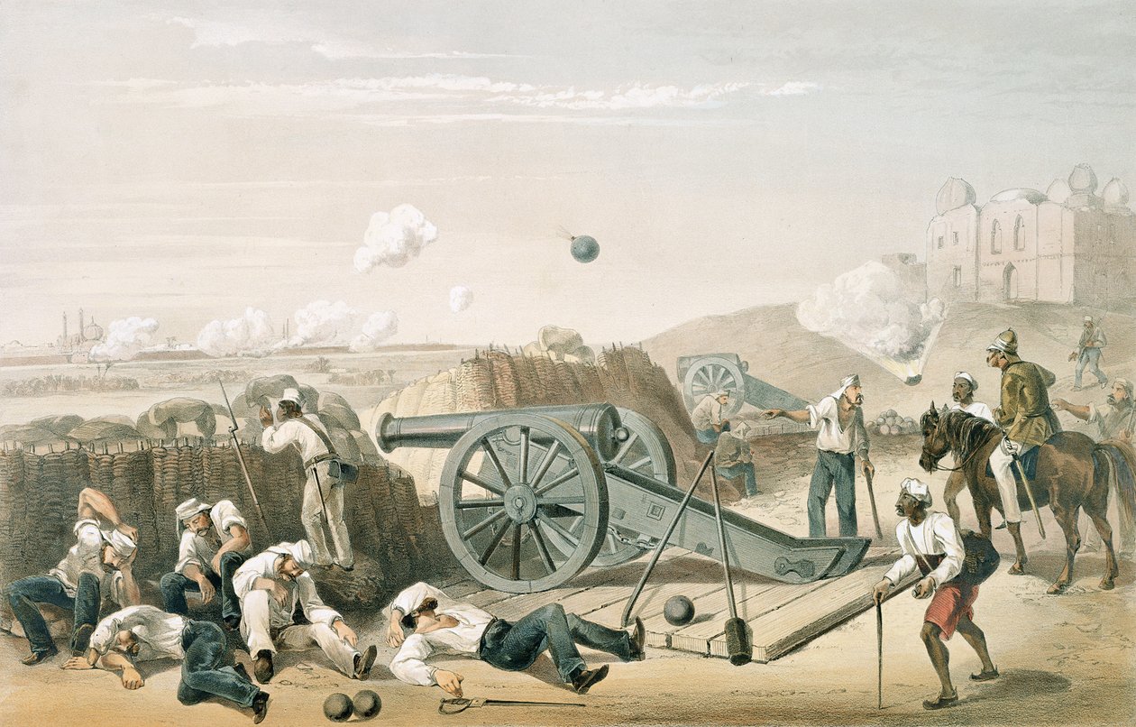 1781c8.Pl.15 Nehéz nap az akkumulátorokban, a „The Campaign in India” c. alkotó: George Francklin (after) Atkinson