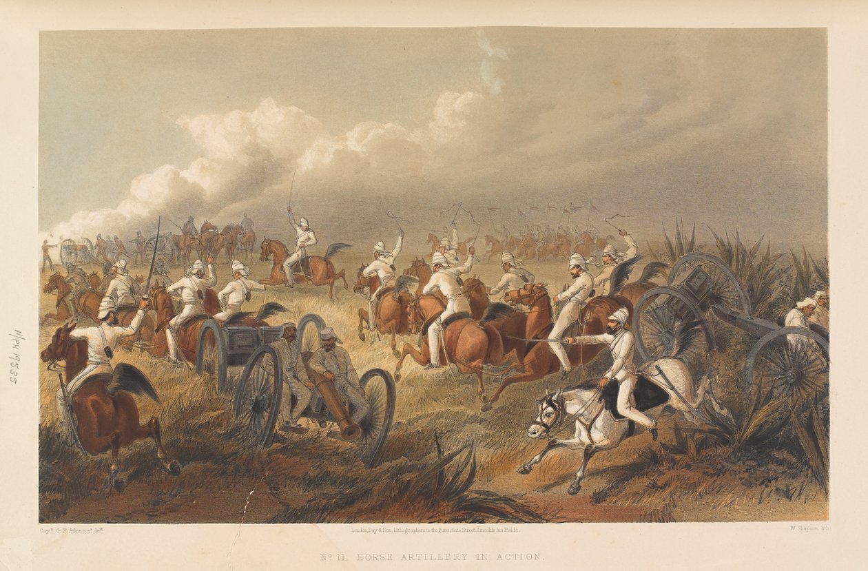 ?Lótüzérség akcióban?, 1857 körül alkotó: George Francklin Atkinson