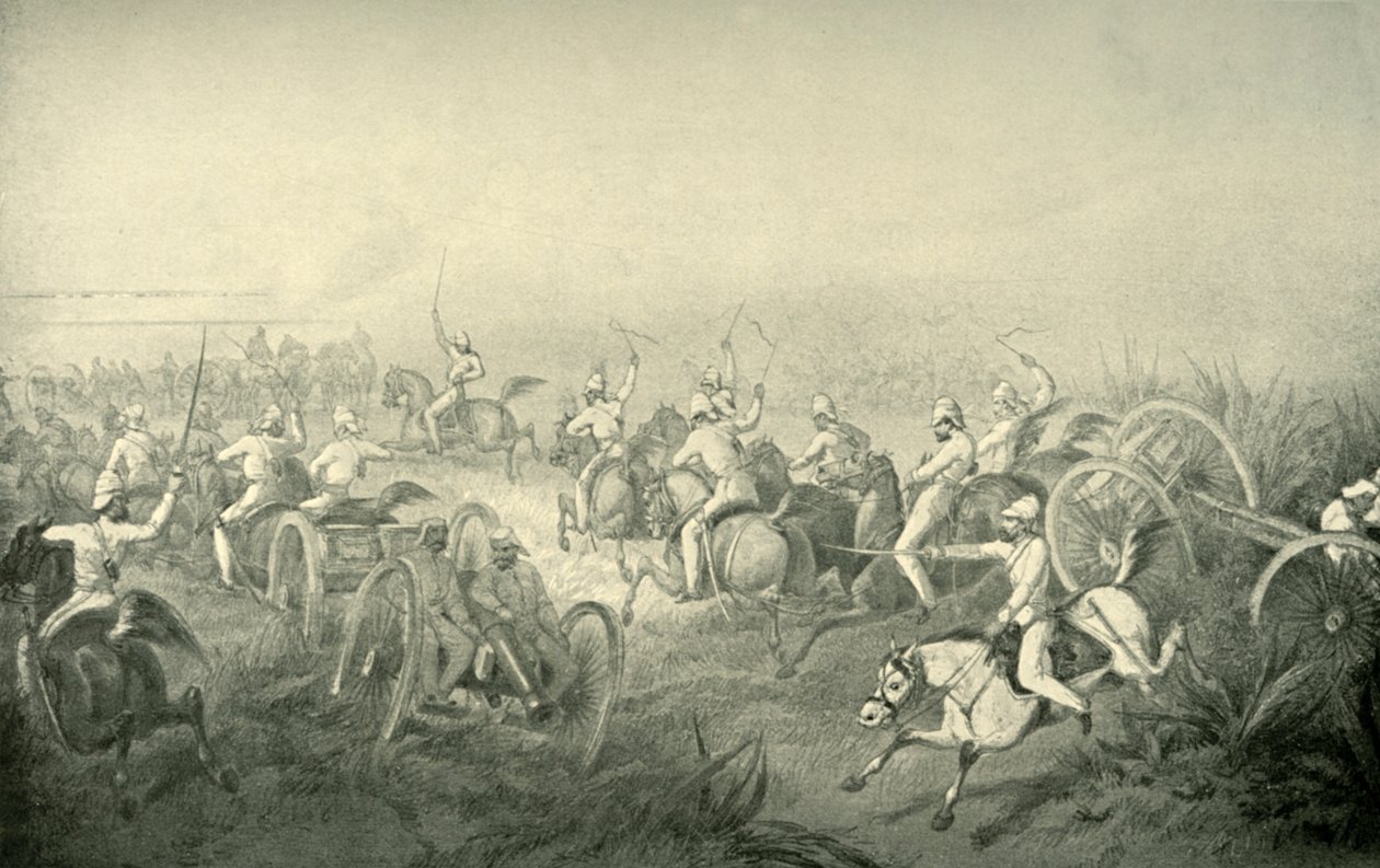 Az indiai lovas tüzérség akcióba lendül, 1850-es évek, 1901. alkotó: George Francklin Atkinson