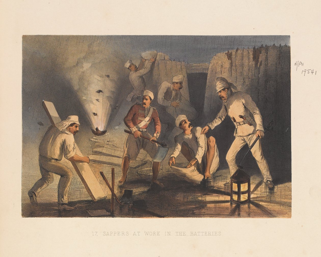 ?Szapperek dolgoznak az akkumulátorokban?, 1857 alkotó: George Francklin Atkinson