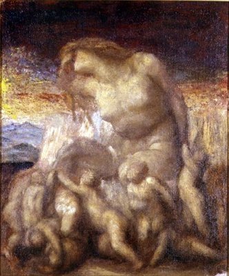 Tanulmány az „Evolution”-hoz (olaj, vászon) alkotó: George Frederic Watts