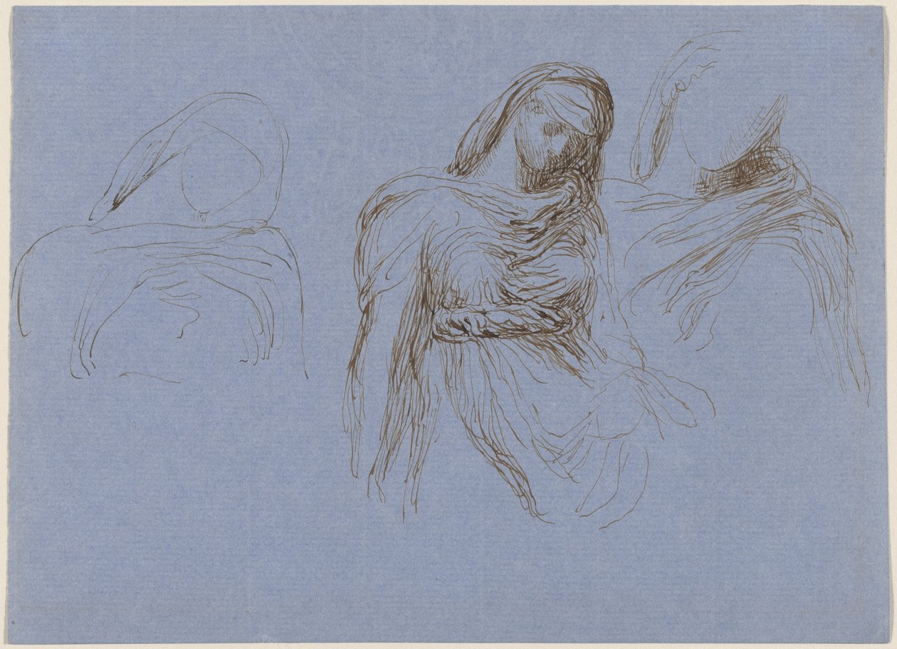 Tanulmány a halálról az "Idő és halál" számára alkotó: George Frederic Watts