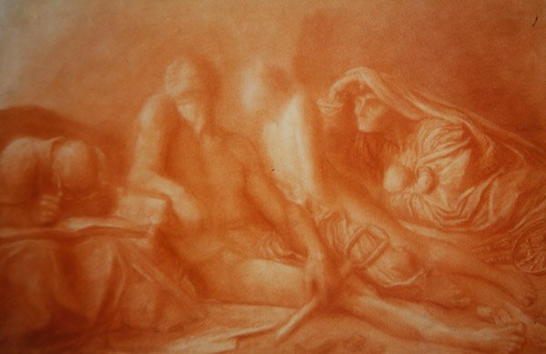 Az emberek, akik a sötétségben ültek alkotó: George Frederic Watts