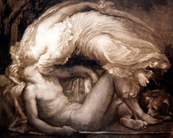 Endymion, metszett Frank Short alkotó: George Frederick (after) Watts