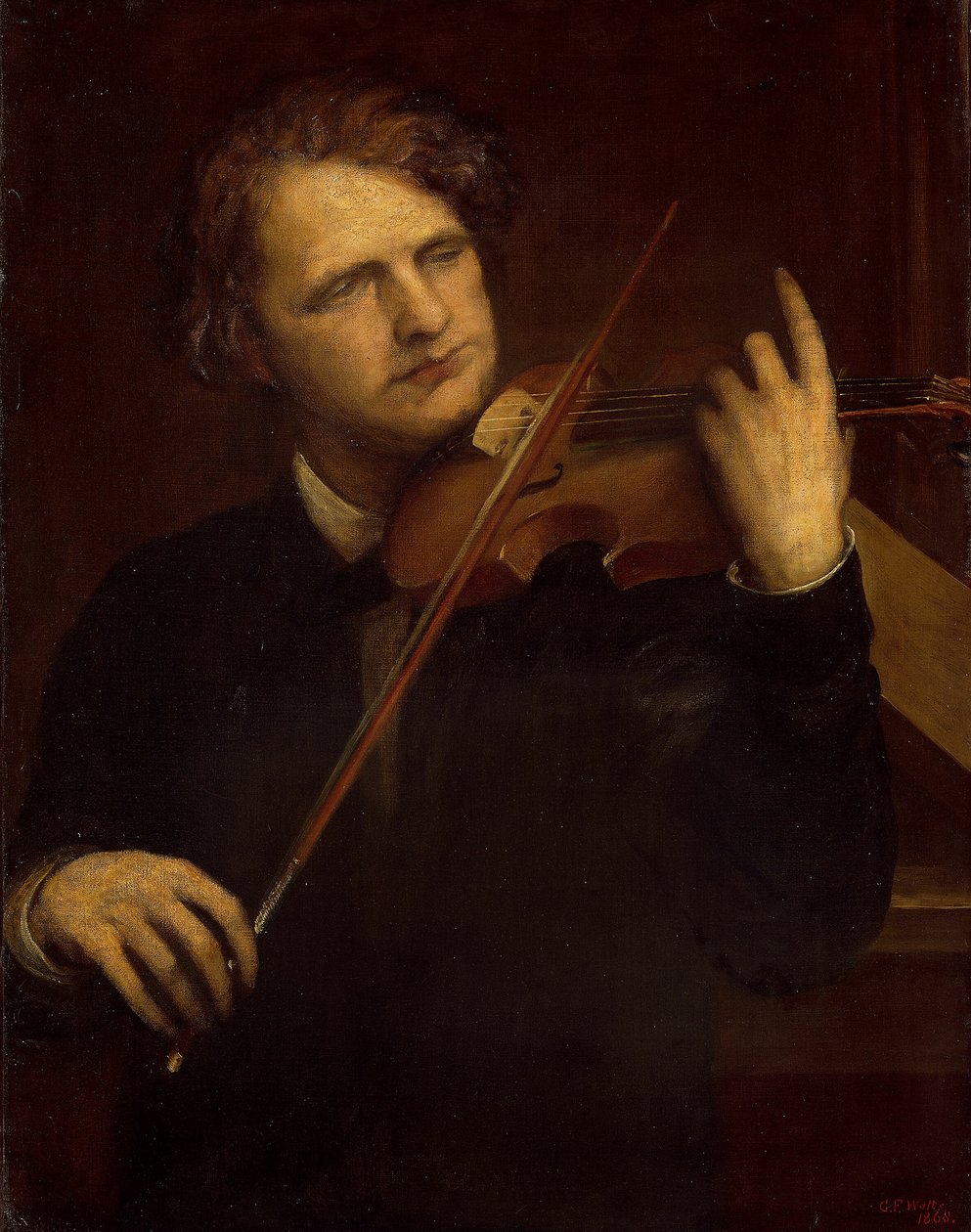 Egy lámpafény-tanulmány: Herr Joachim, 1868. alkotó: George Frederick Watts