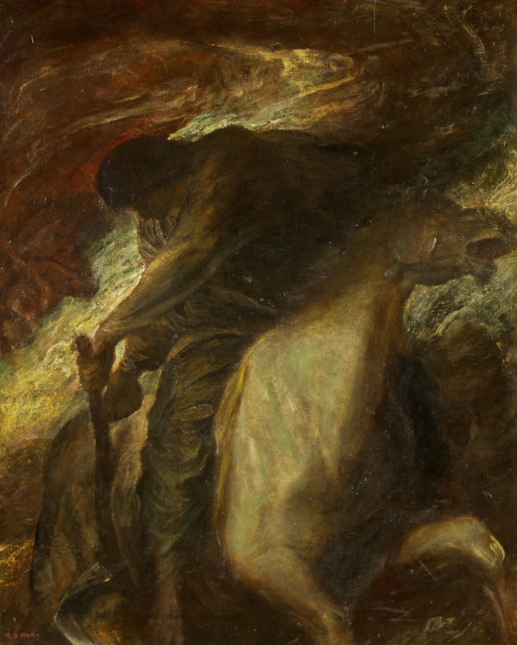 Halál és a sápadt ló, 1878 körül (olaj, vászon) alkotó: George Frederick Watts