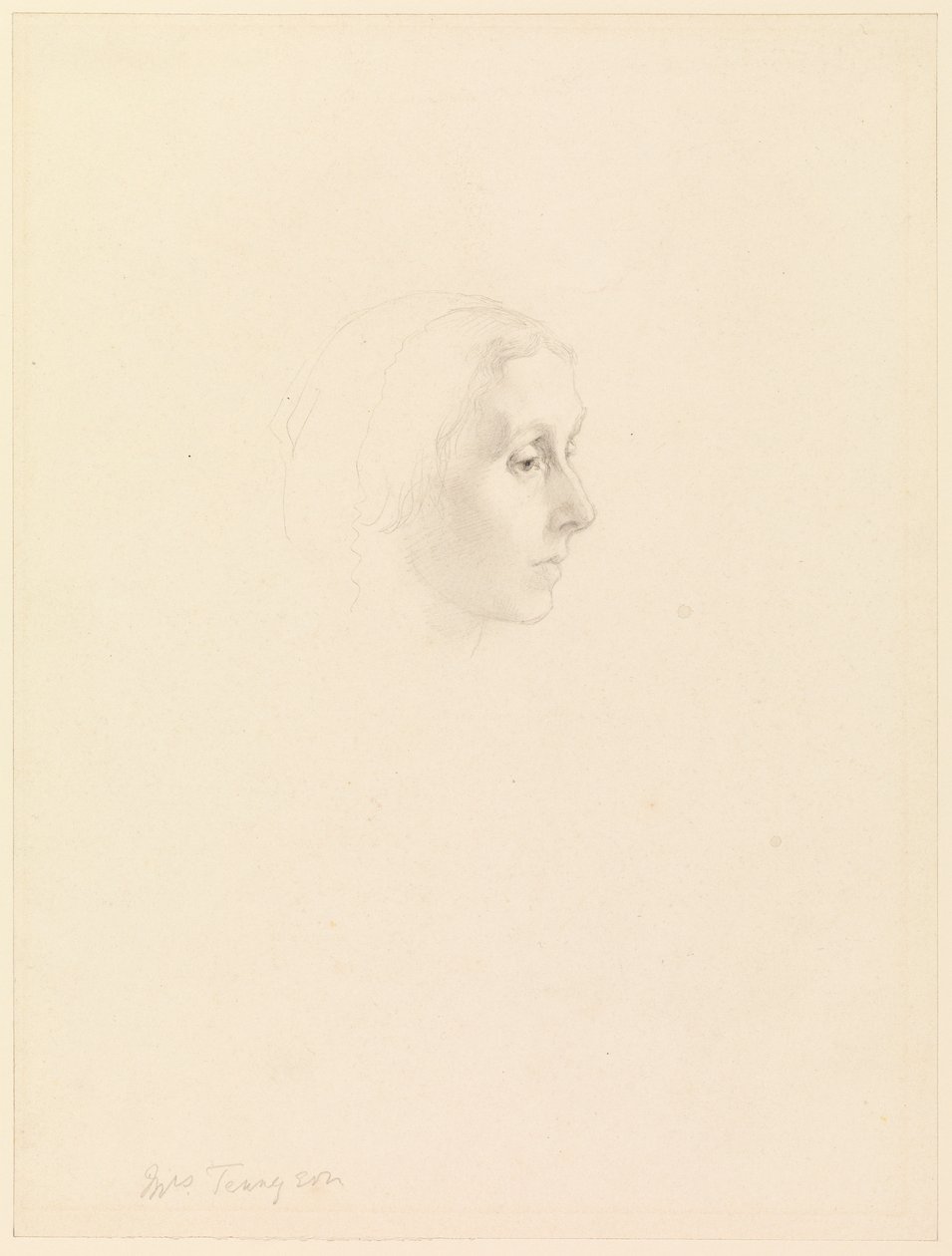 Tanulmány Emily Tennyson portréjához, 1862 alkotó: George Frederick Watts