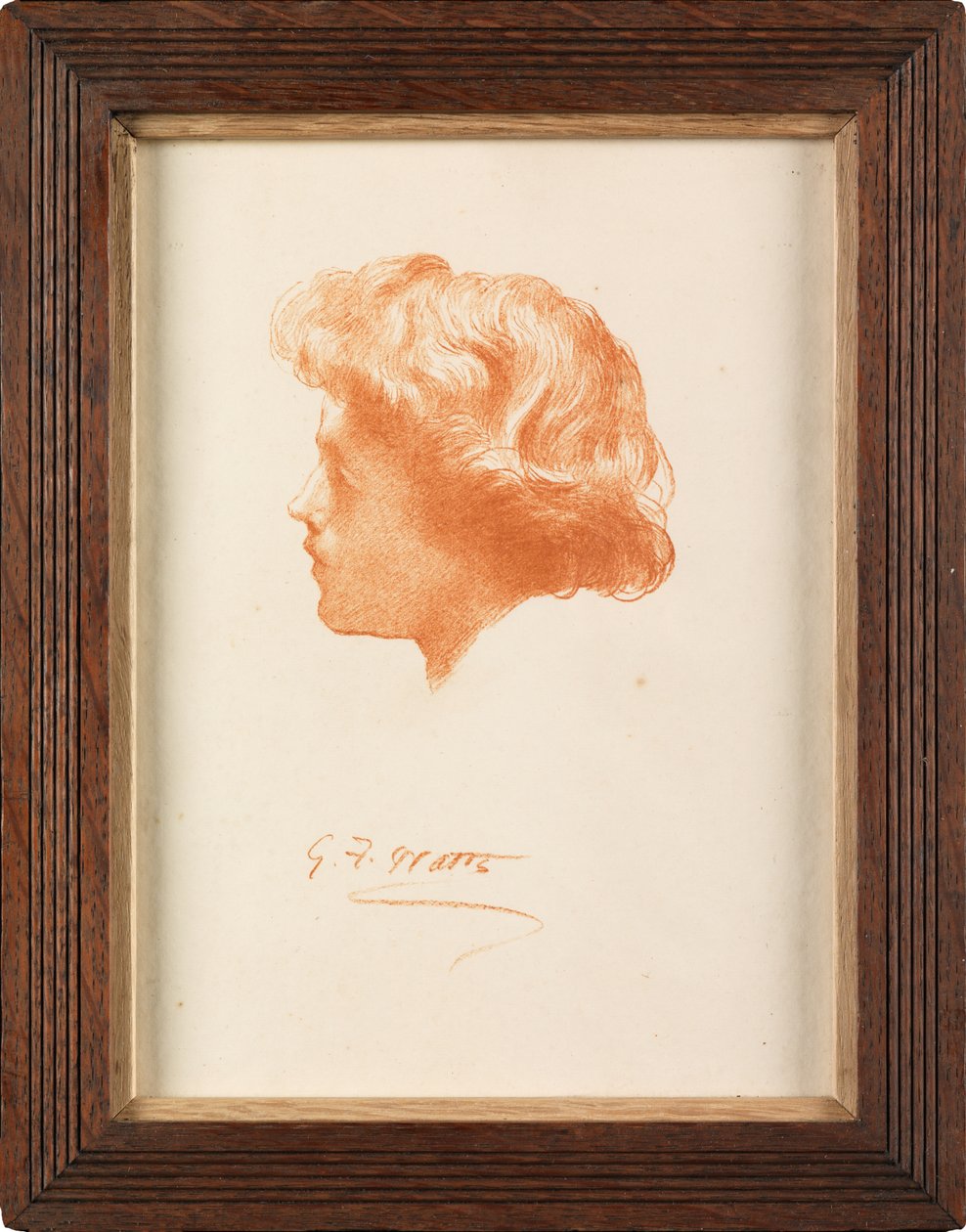 Tanulmány Sir Galahad fejének (fotogravír) alkotó: George Frederick Watts