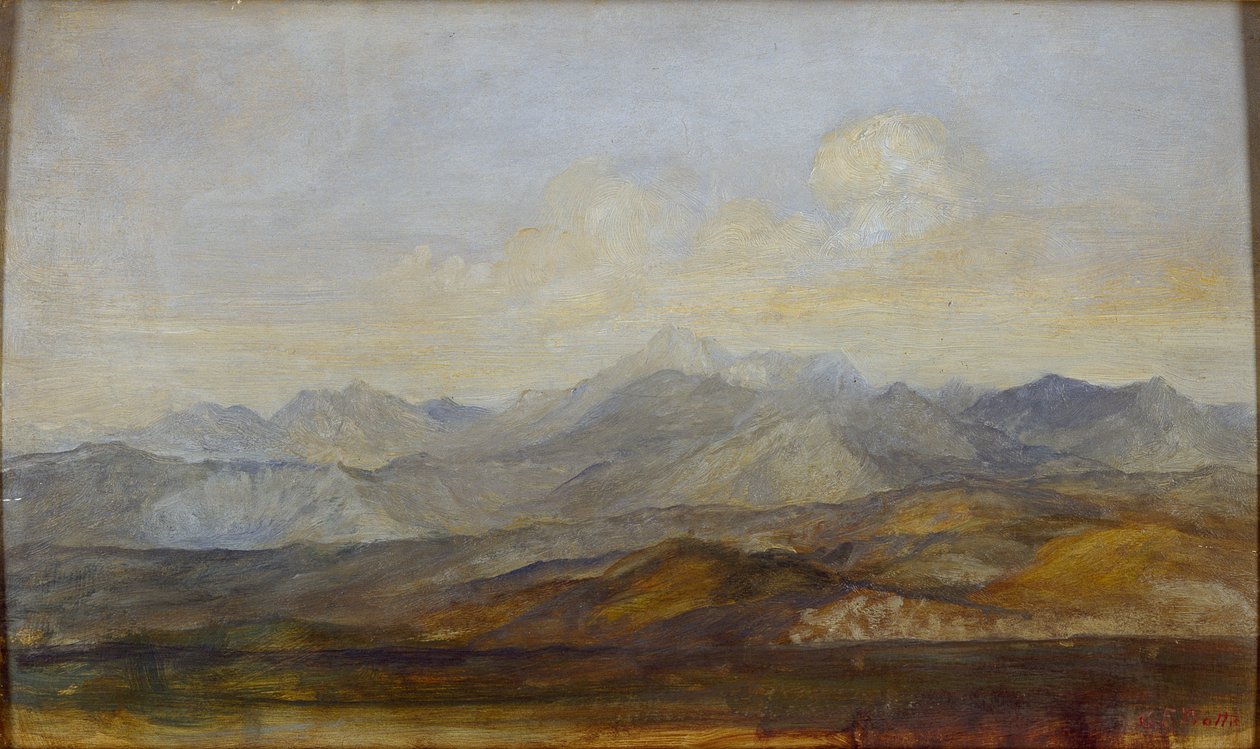 A Carrara-hegység Pisából, 1845-1846 alkotó: George Frederick Watts
