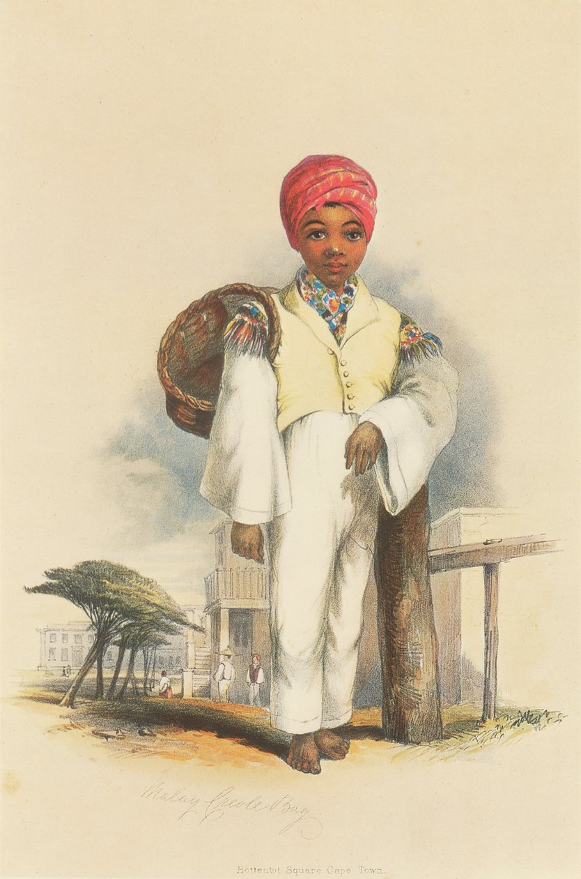 Egy maláj és kelet-afrikai örökséget vegyítő, vegyes fajú fiú, Fokváros alkotó: George French Angas