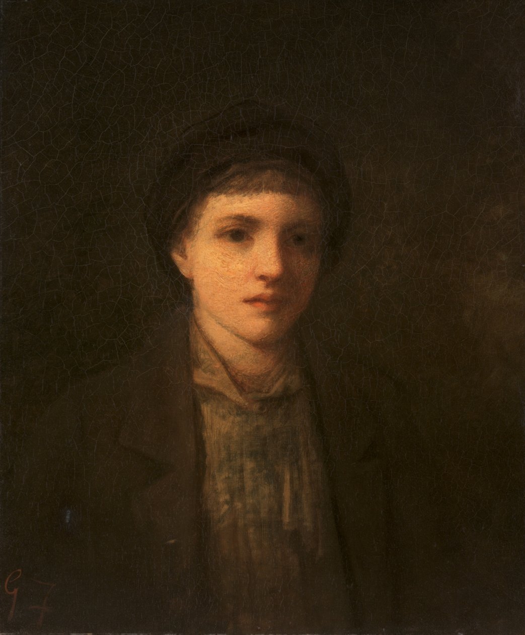 Egy fiú feje (olaj, vászon) alkotó: George Fuller