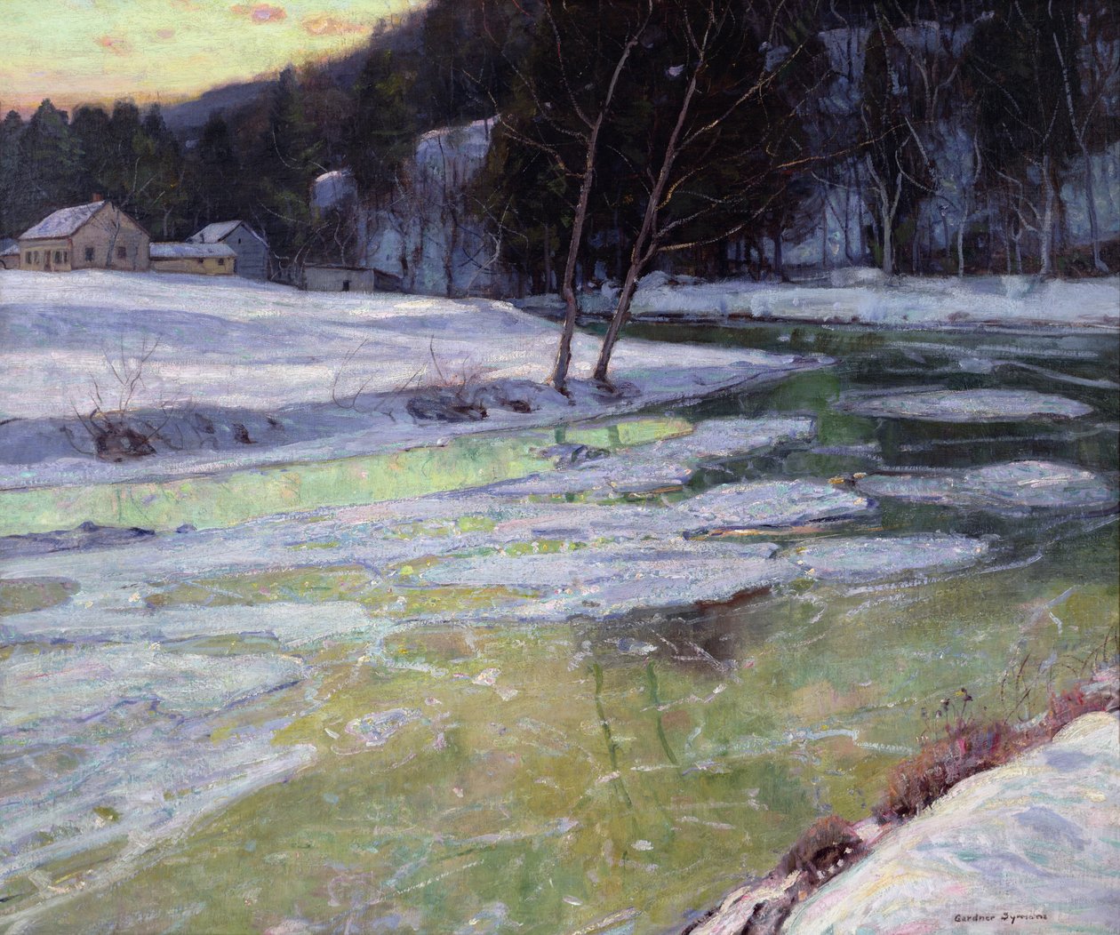 Csend és esti fény (olaj, vászon) alkotó: George Gardner Symons