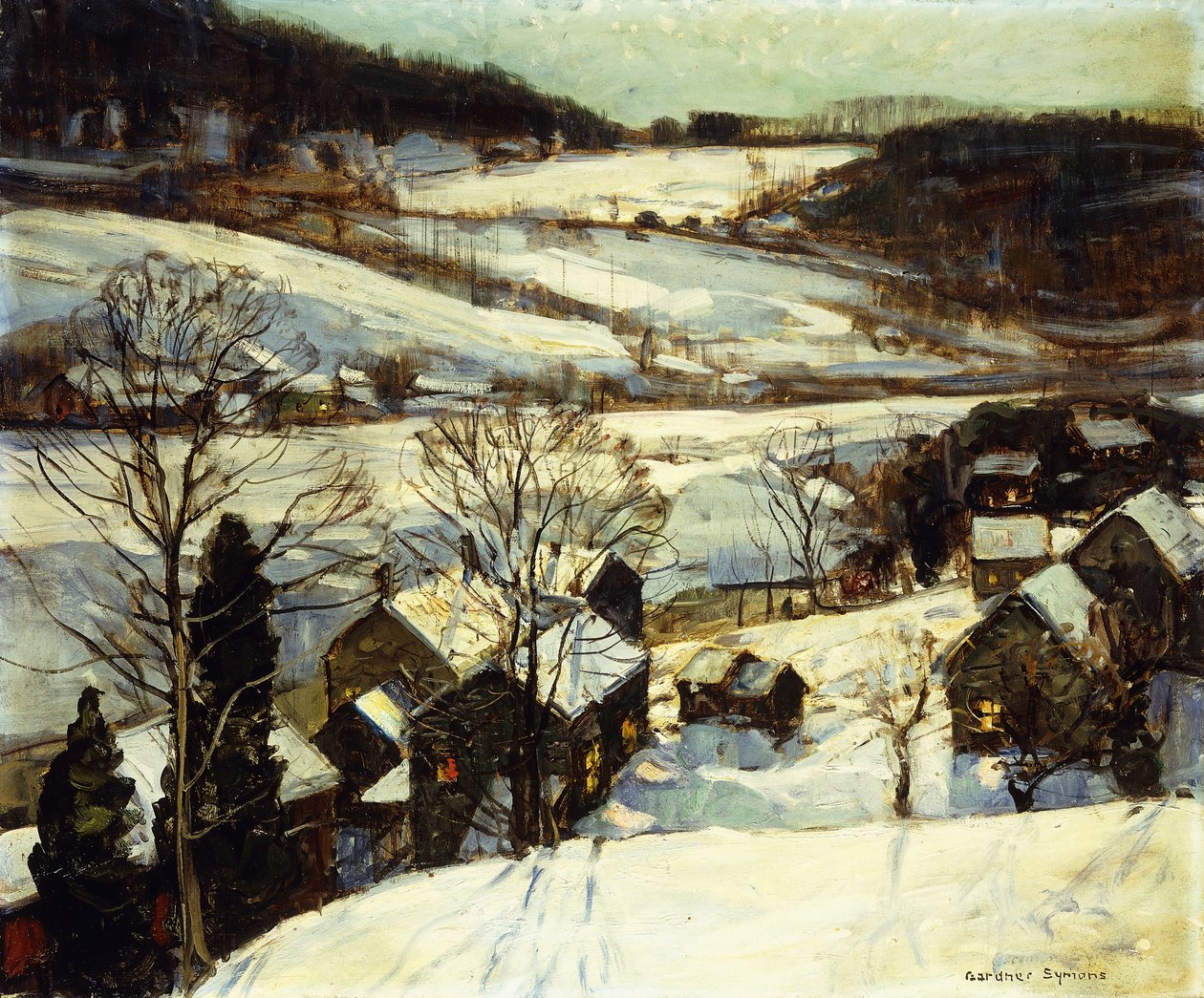Téli szürkület alkotó: George Gardner Symons