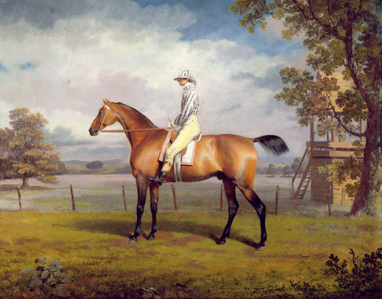 Hamilton herceg álruhája Jockey Up-al (olaj, vászon) alkotó: George Garrard