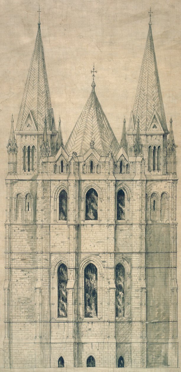 Elevation, 1860 körül (papír) alkotó: George Gilbert Scott