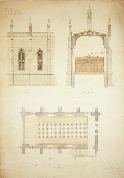 New College Oxford: Tervezés új teremtetőhöz alkotó: George Gilbert Scott
