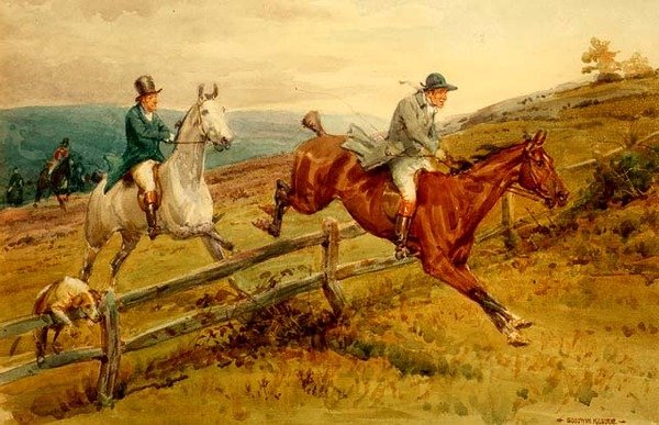 Vadászat (akvarell papíron) alkotó: George Goodwin Jnr Kilburne