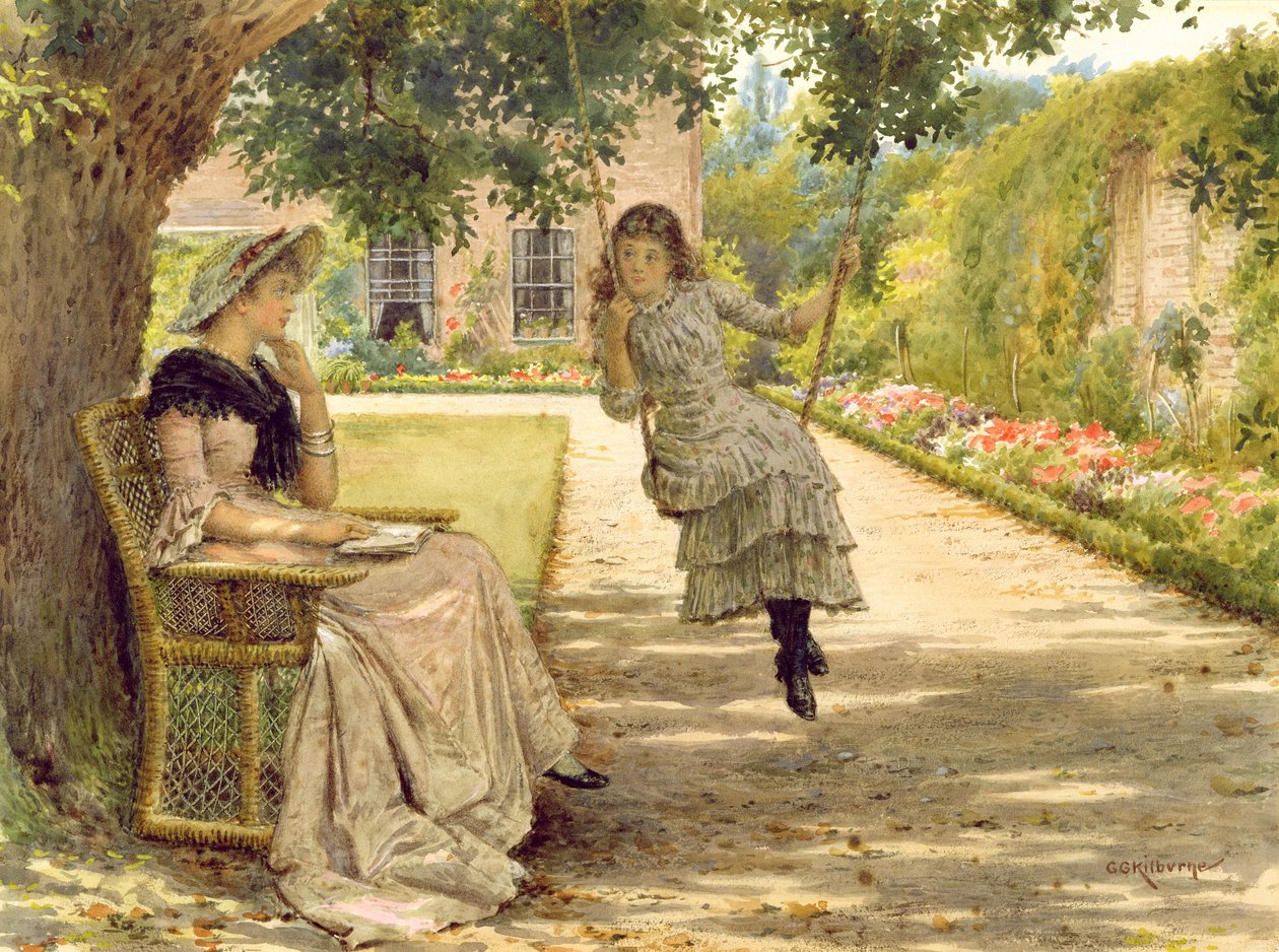 A kertben alkotó: George Goodwin Kilburne