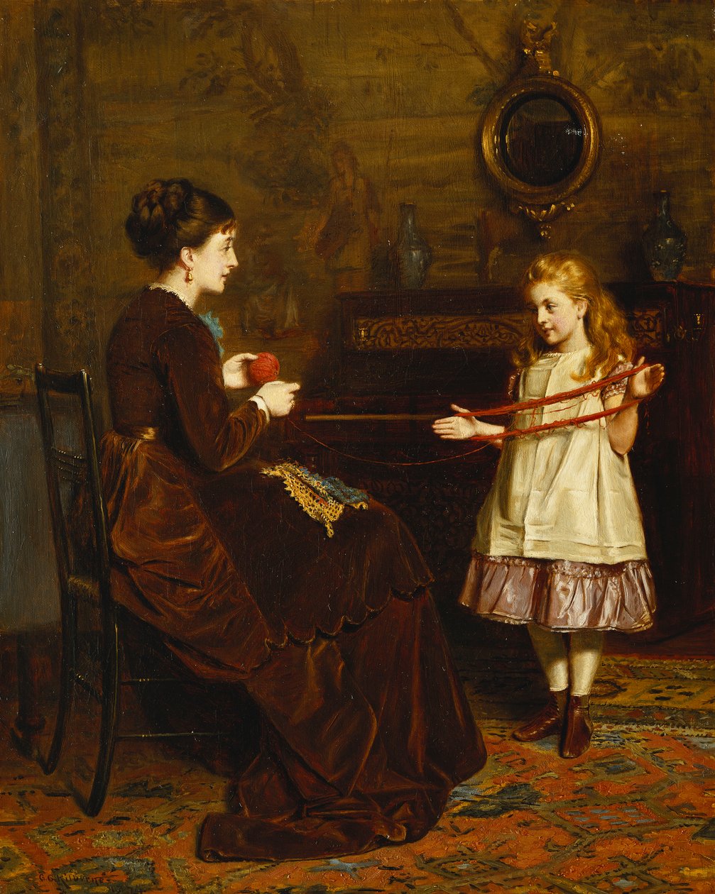Anya kis segítője, 1874 alkotó: George Goodwin Kilburne