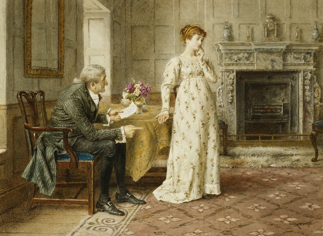 Néhány apai tanács, alkotó: George Goodwin Kilburne