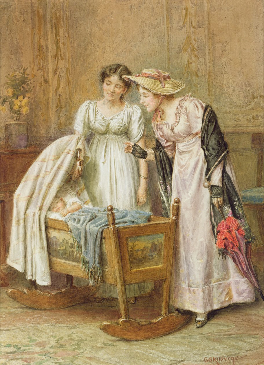 A kiságy (wc papíron) alkotó: George Goodwin Kilburne