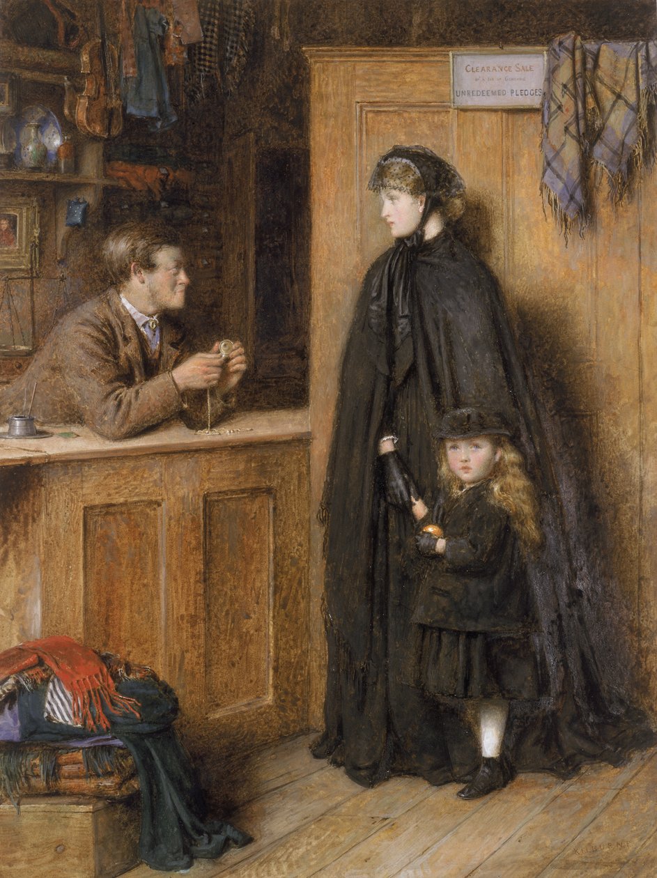 A zálogügynök (wc) alkotó: George Goodwin Kilburne