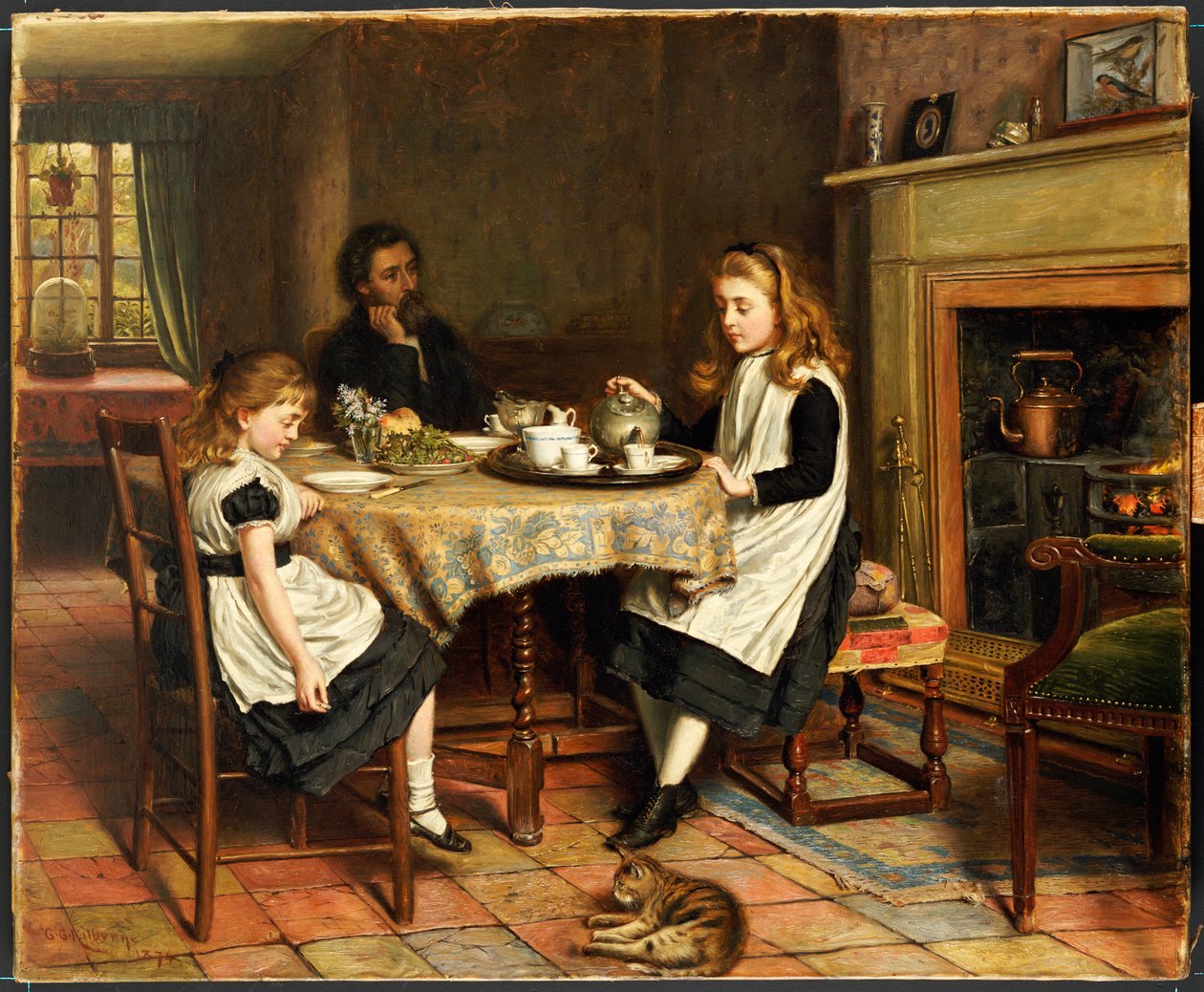 Nincs Fireside..., 1874 alkotó: George Goodwin Kilburne