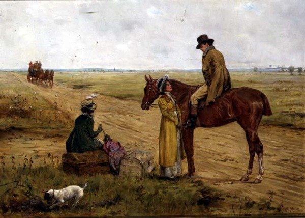 Várakozás a postakocsira alkotó: George Goodwin Kilburne