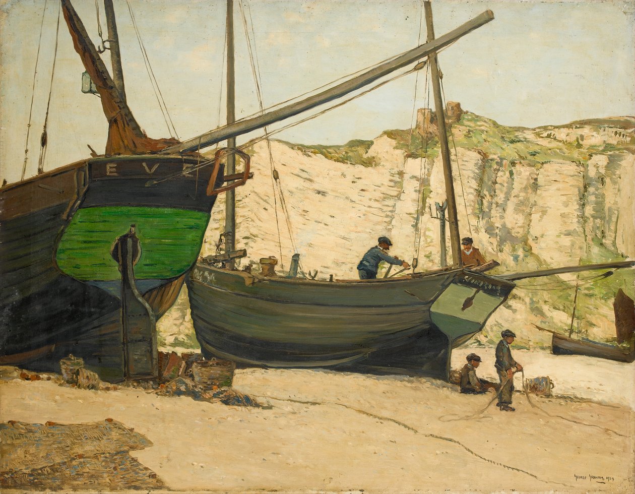 Hastings Luggers a Hastings Beachen alkotó: George Graham