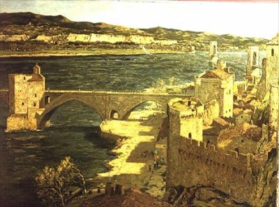 Avignon kilátása (olaj, vászon) alkotó: George Graham