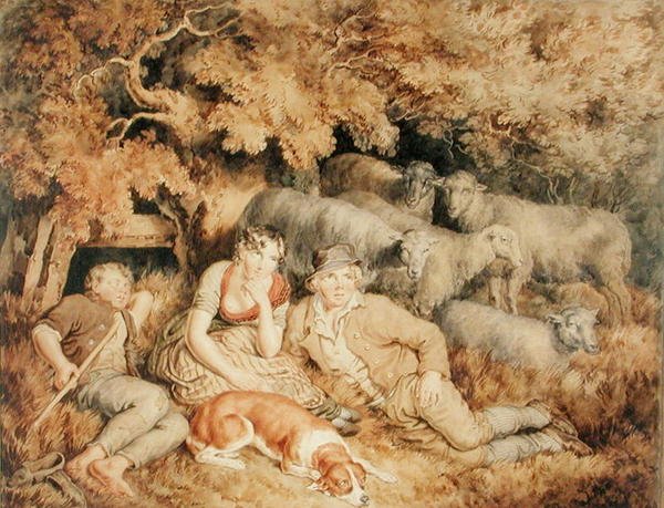 Noontide, 1812 körül (akvarell, papír) alkotó: George Grattan
