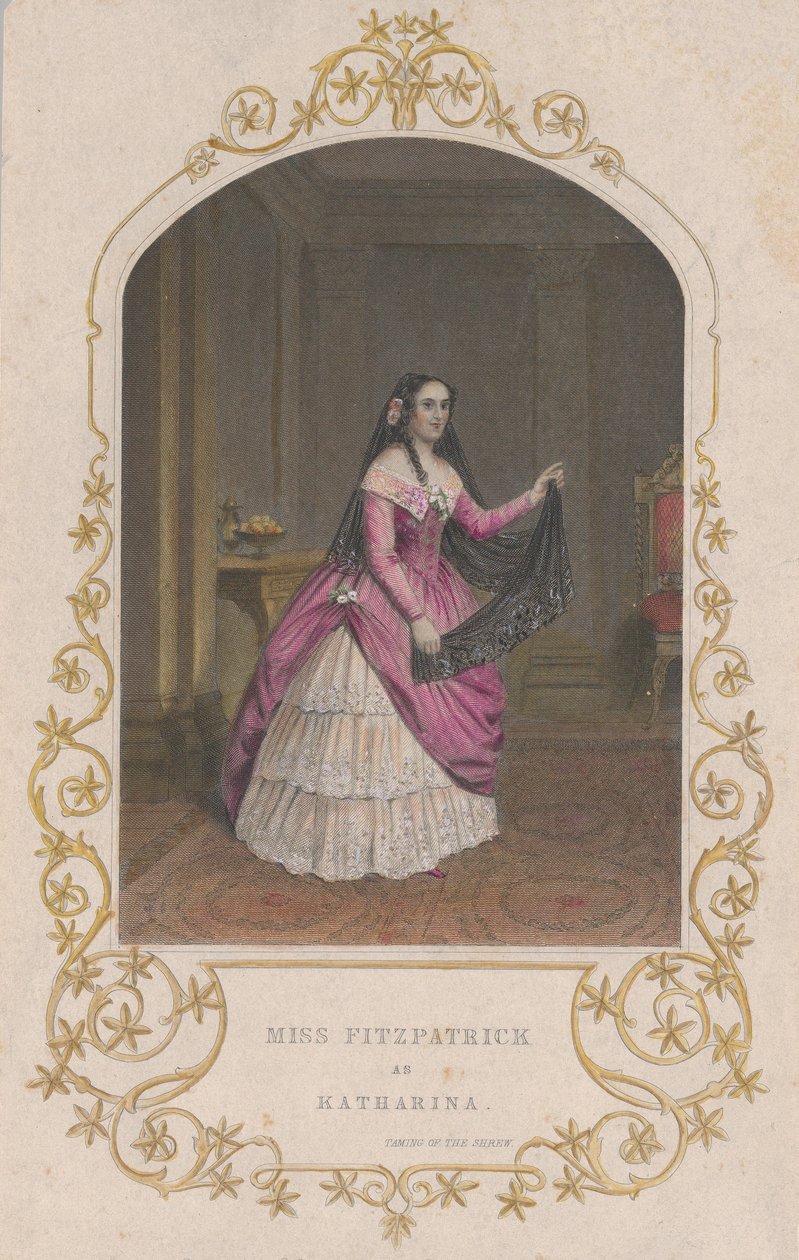 Miss Fitzpatrick mint Katharina Taming of the Shrew, 1851., 1851. alkotó: George Greatbach