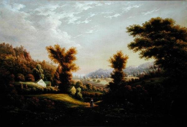 Lány az ösvényen (olaj, vászon) alkotó: George Gunter Hartwick