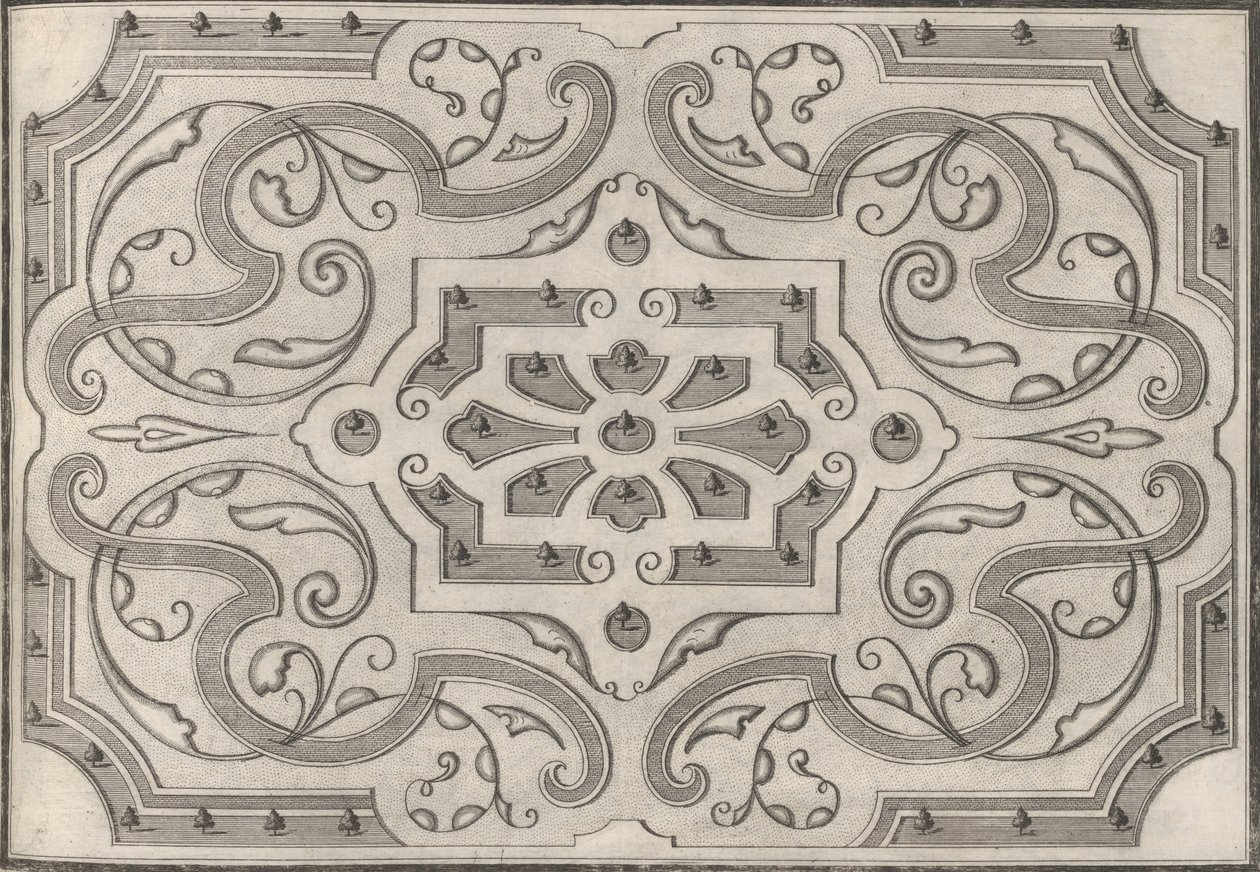 Gartten virágágyások, 1697-1705. alkotó: George Hätzl
