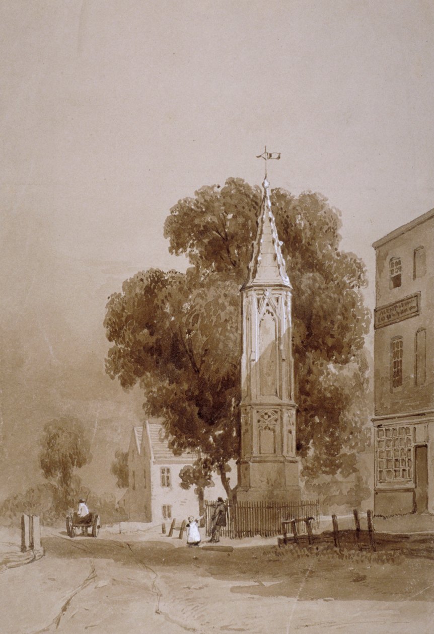 Tottenham High Road, London, c1820 alkotó: George Harley