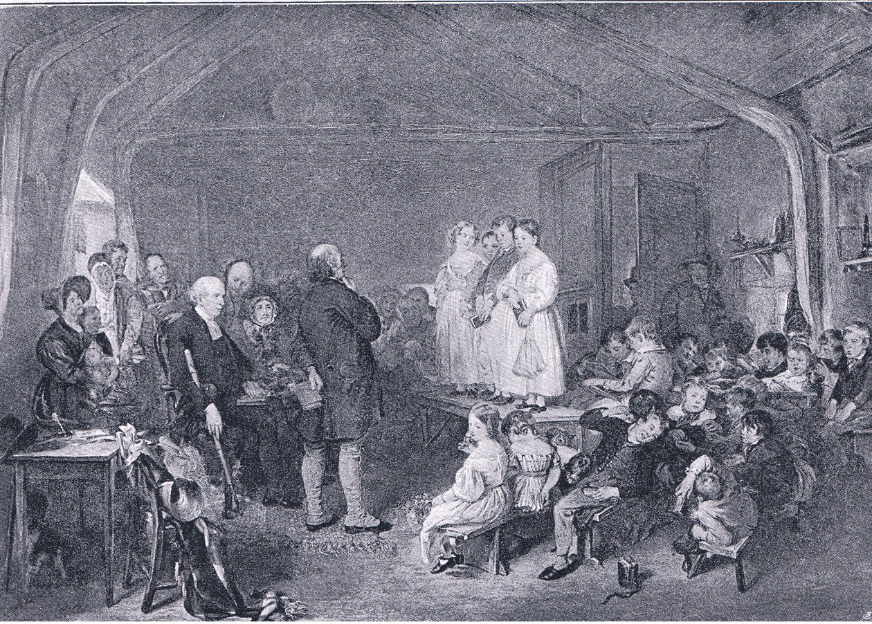 Katekizálás egy iskolateremben, The Magazine of Art 1893, Cassell and Company, 1893 alkotó: George Harvey