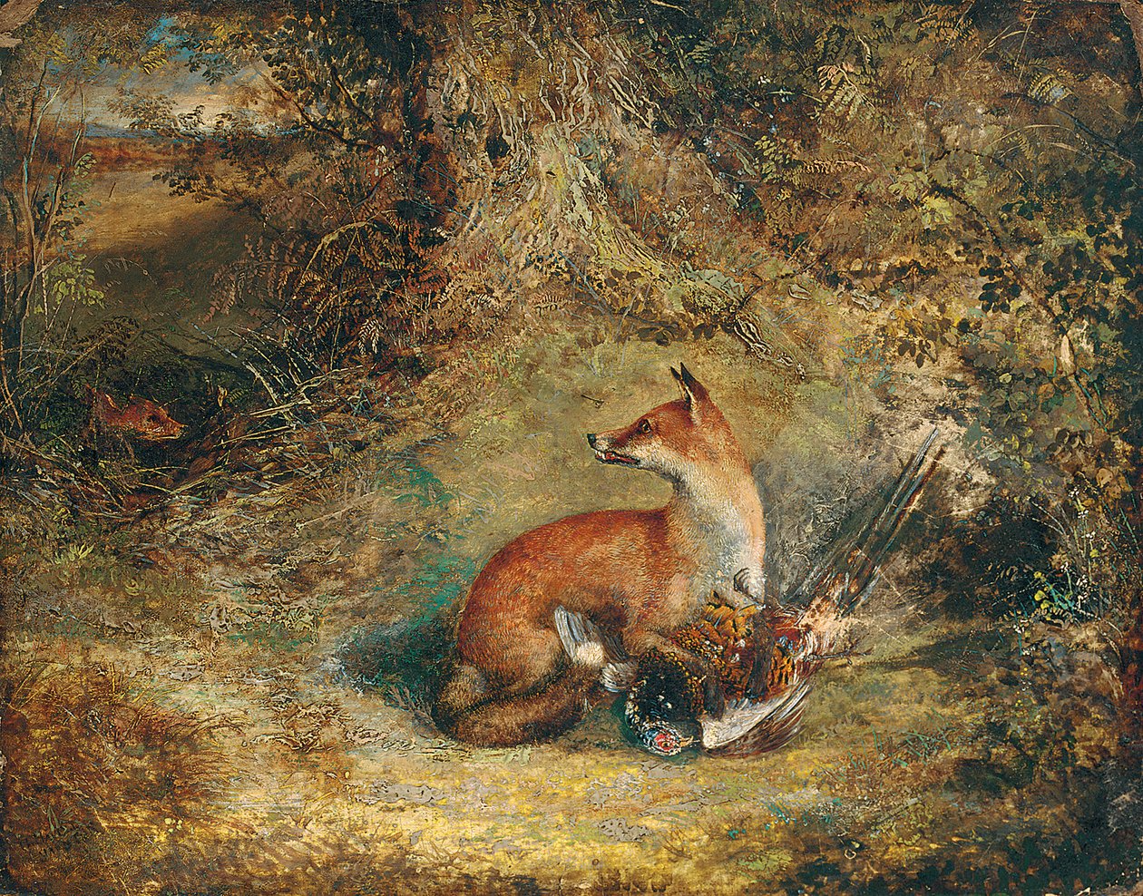 Róka fácánnal alkotó: George Havell